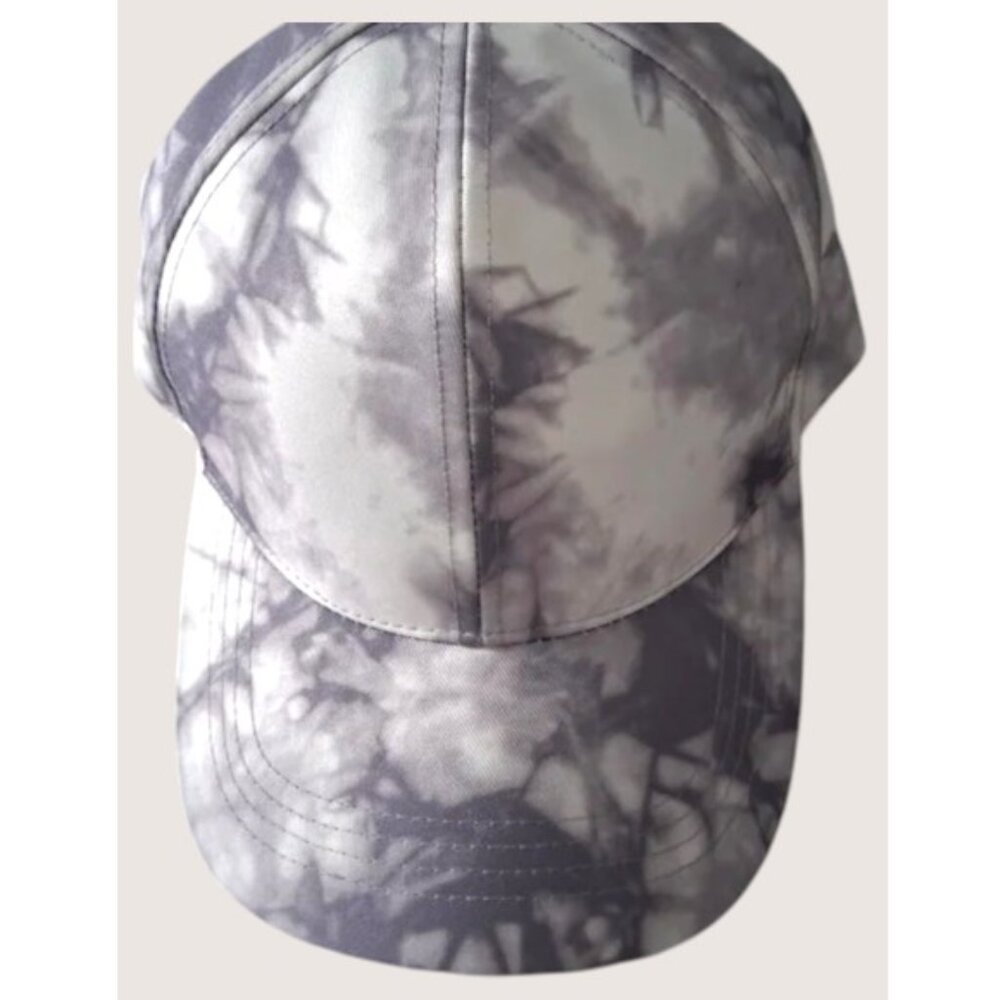 Sonoma White & Gray Tie Dye Polyester Cap OS Adult Unisex NEW